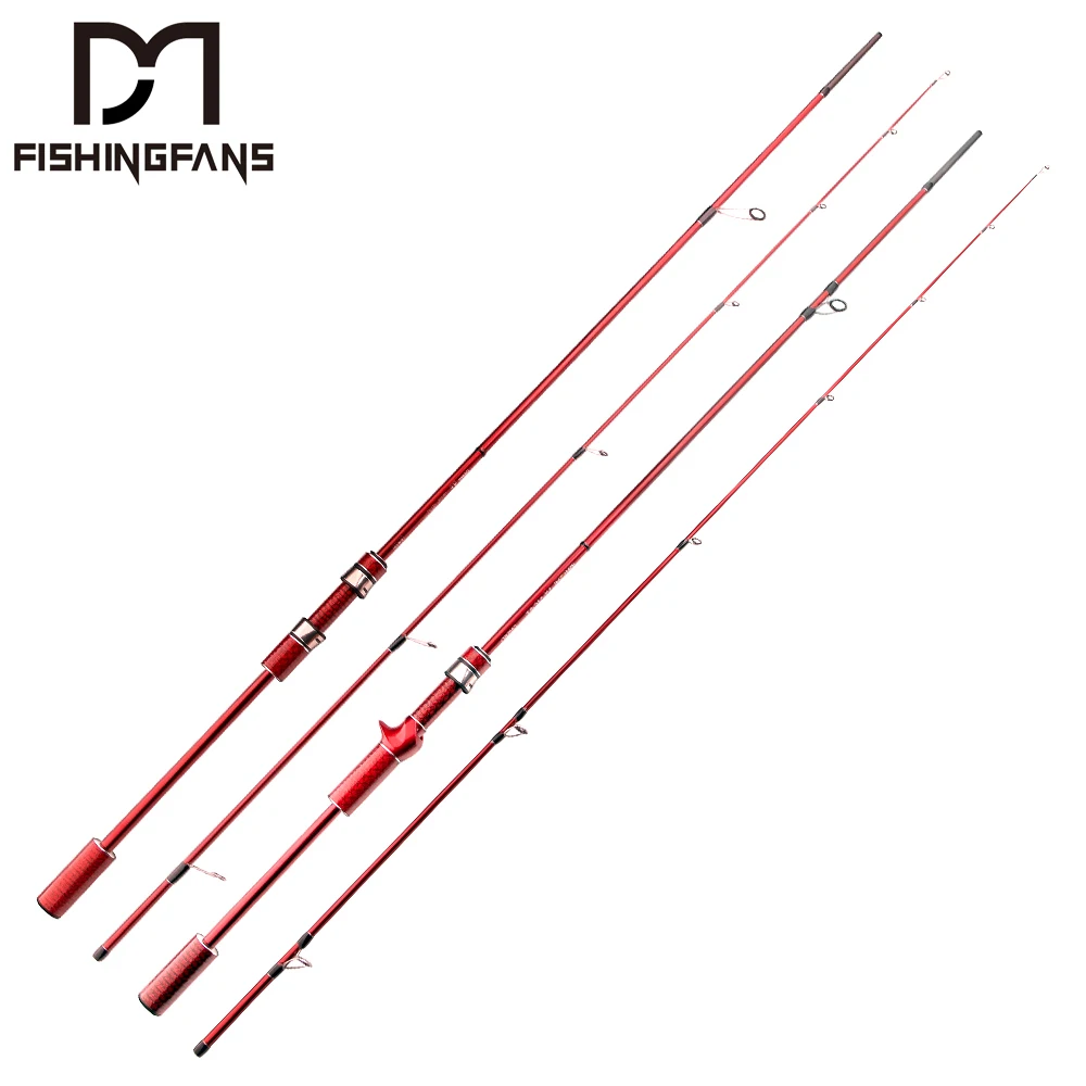 Fishingfans 1.98m 2.13m 2.28m 2.43m Fuji O Guide Bass Lure Fishing Rod Carbon Fiber Spinning Fishing Rod