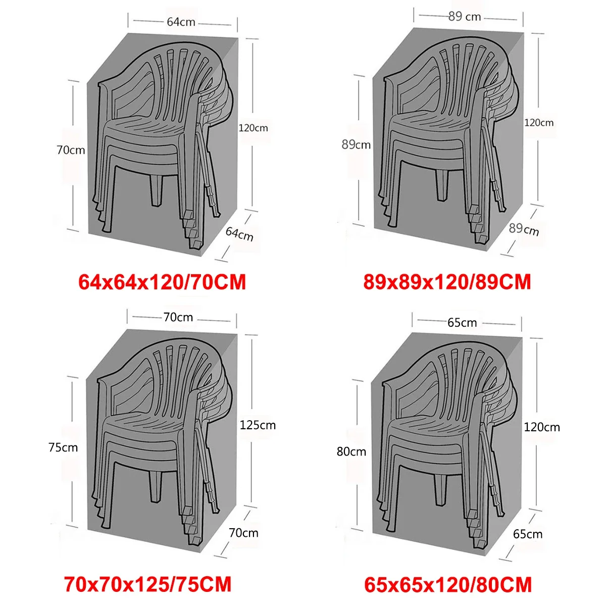 Premium Outdoor Garden Chair Protective Cover - Weatherproof and Dustproof Furniture Shield