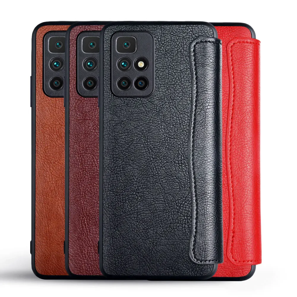 

Wallet Case For Xiaomi Redmi 10 Coque Classical Business Style Pu Leather No Magnet Flip Cover For redmi 10 Case Funda