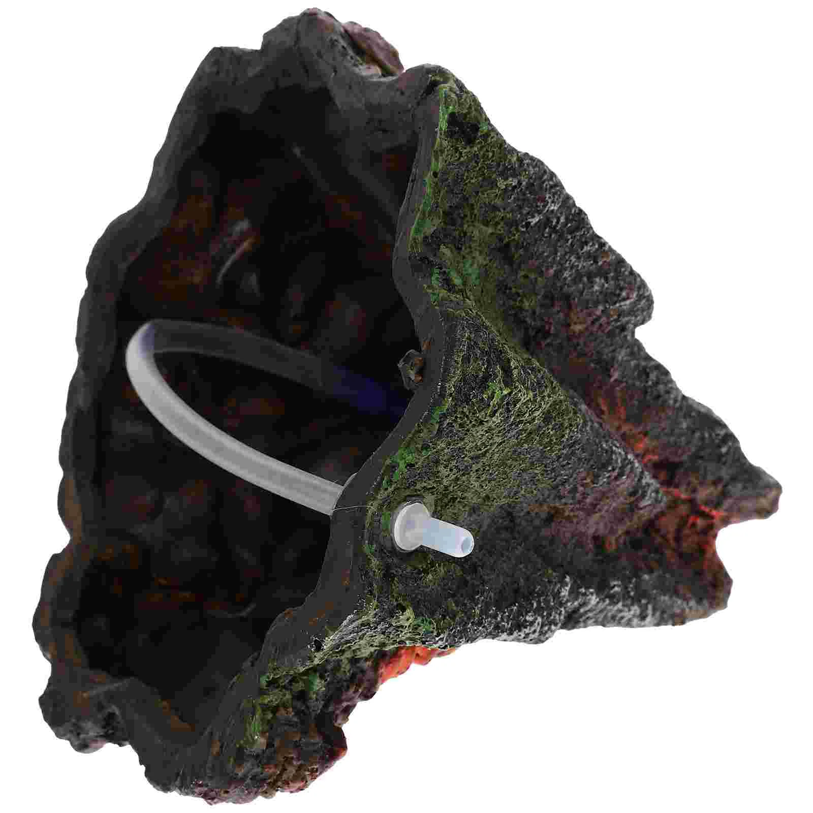 

Volcano Air Pump Fish Tank Landscaping Ornaments Resin Crafts Aquarium Decoration