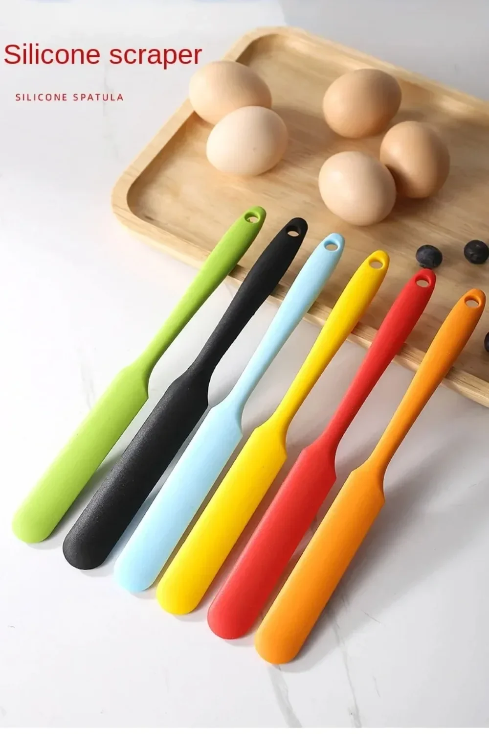 Description Picture 2 of itemSilicone Long Scraper Color Cream Long Knife Scraper Cake Making Small Accessories Silicon Spatula Baking Tools for Cakes