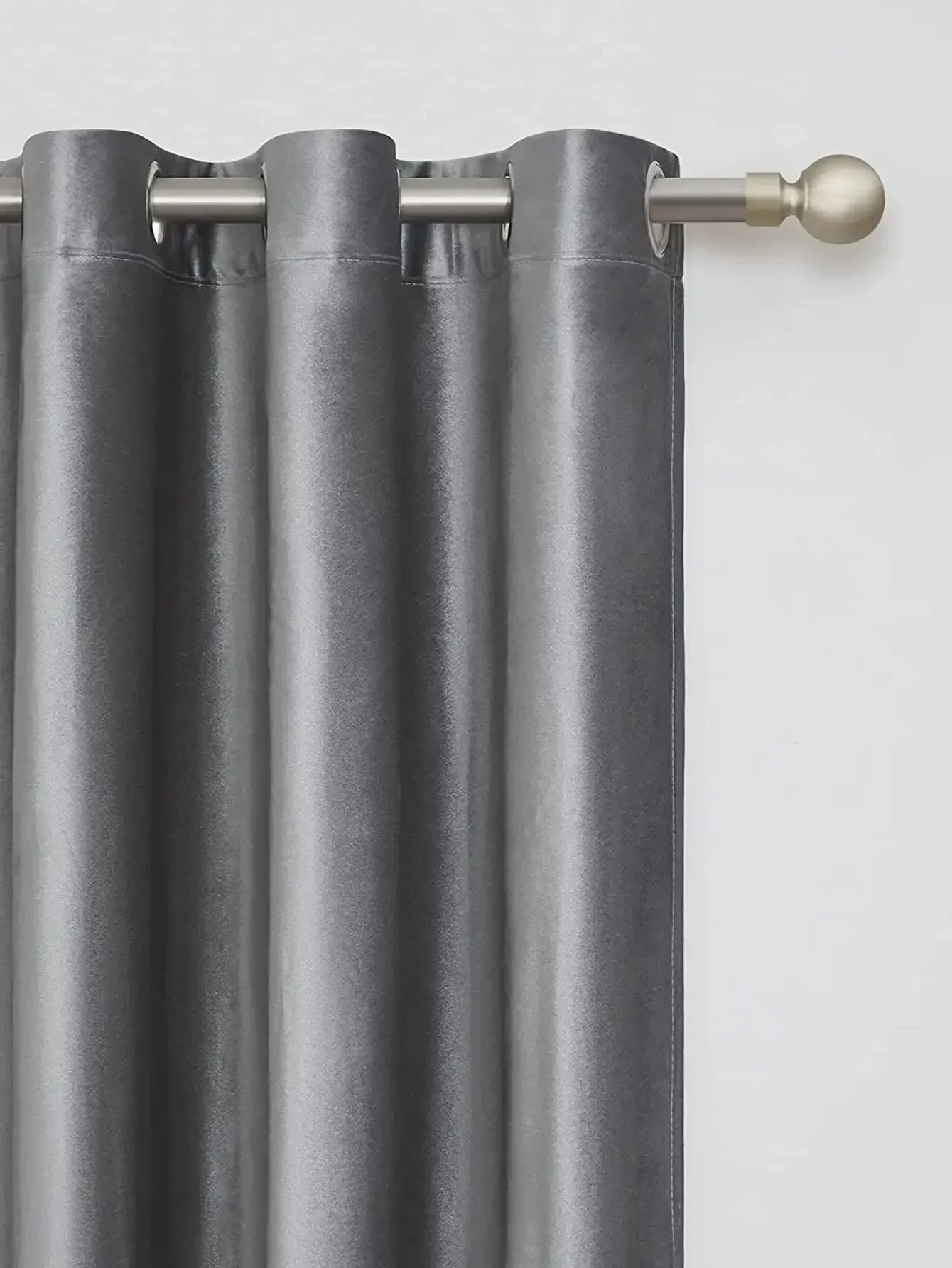 1PC Grey Italian Velvet Curtains 4