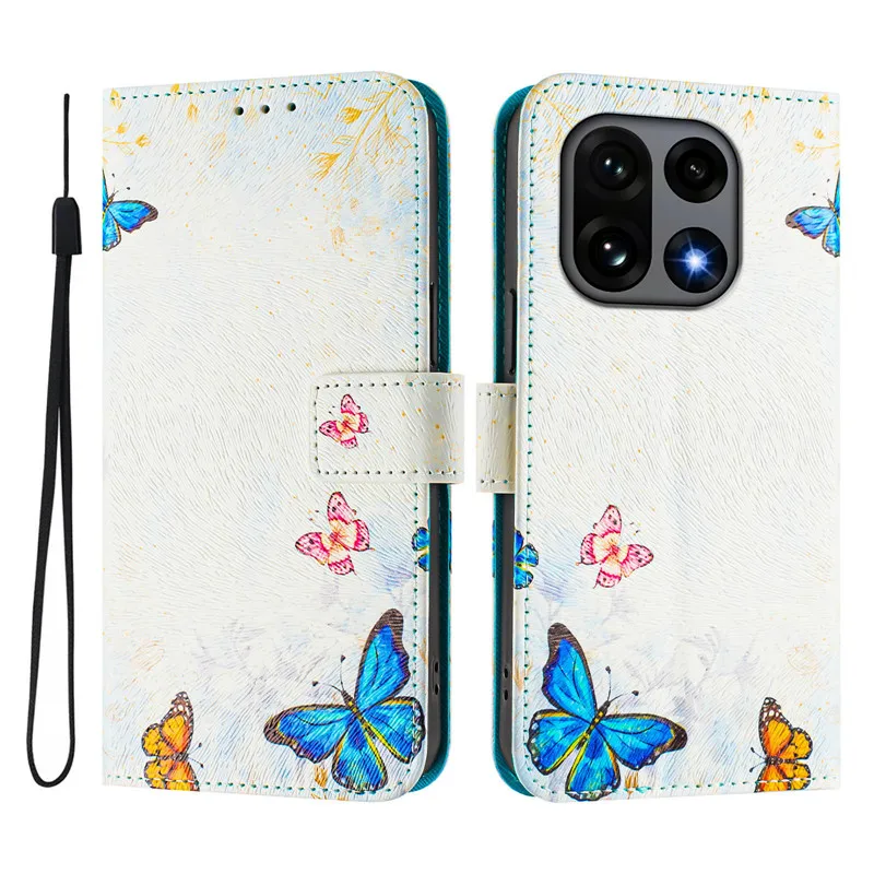 Premium Floral Leather Flip Wallet Case - Luxury Protective Cover