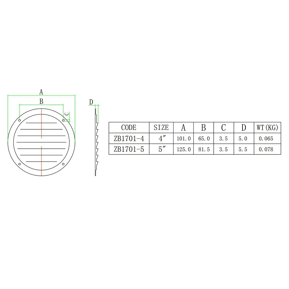 Stainless Steel Air Vent Grille Round Ventilation Grille Louver Air Outlet Conditioner Heating & Cooling Systems Vent