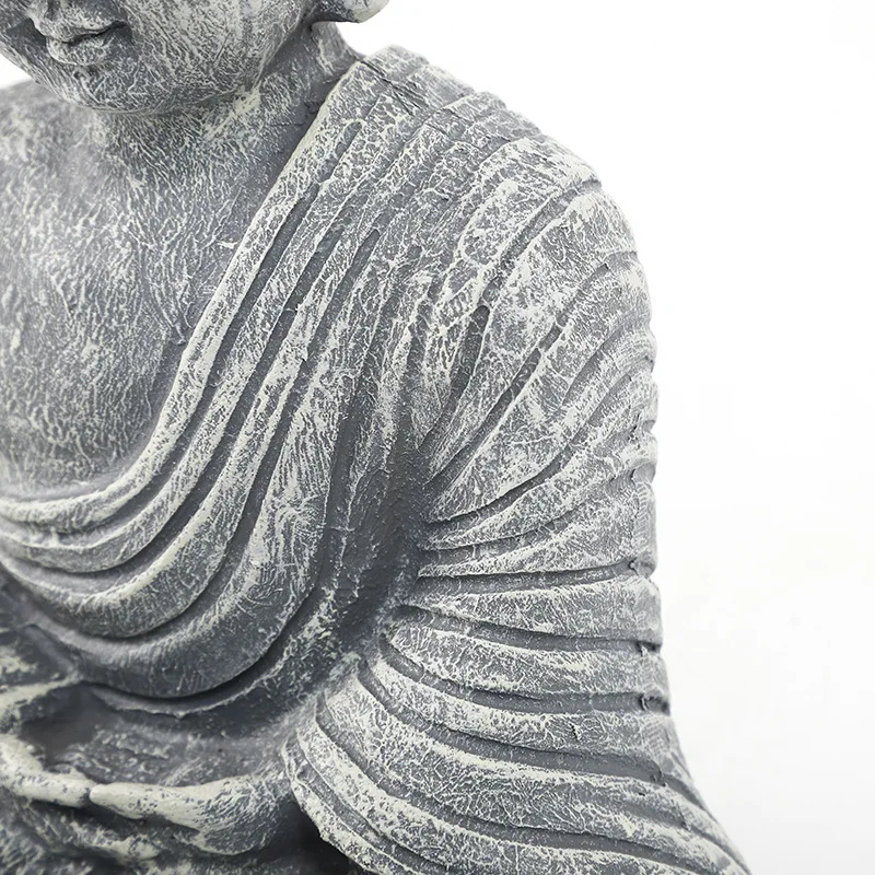 Buddha statue with smiling face, resin statue, handicraft decoration, Chinese style