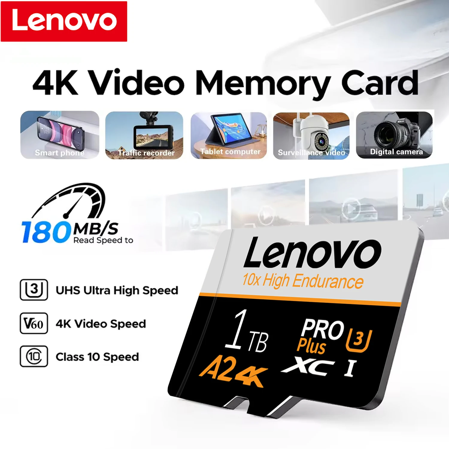 레노버 128GB 256GB 512GB SD 메모리 카드 클래스 10 고속 플래시 카드 1TB 512GB TF 카드 마이크로 SD 카드 (닌텐도 스위치용)