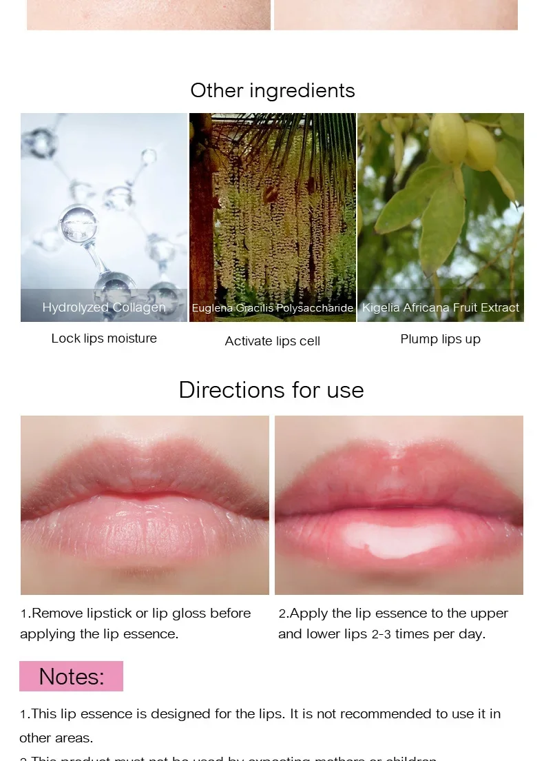 Se3296e6077524d0eb63ecaa3b2543924K Lip Plumper Oil Instant Repairing Dry Lasting Moisturizer Plumping Gloss Lip Balm Reduce Lip Fine Lines Brighten Skin Lips Care