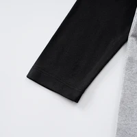 Baby T-shirt for boys and girls cute cartoon bear round neck spring and autumn patchwork long sleeved hoodie children's clothing 5