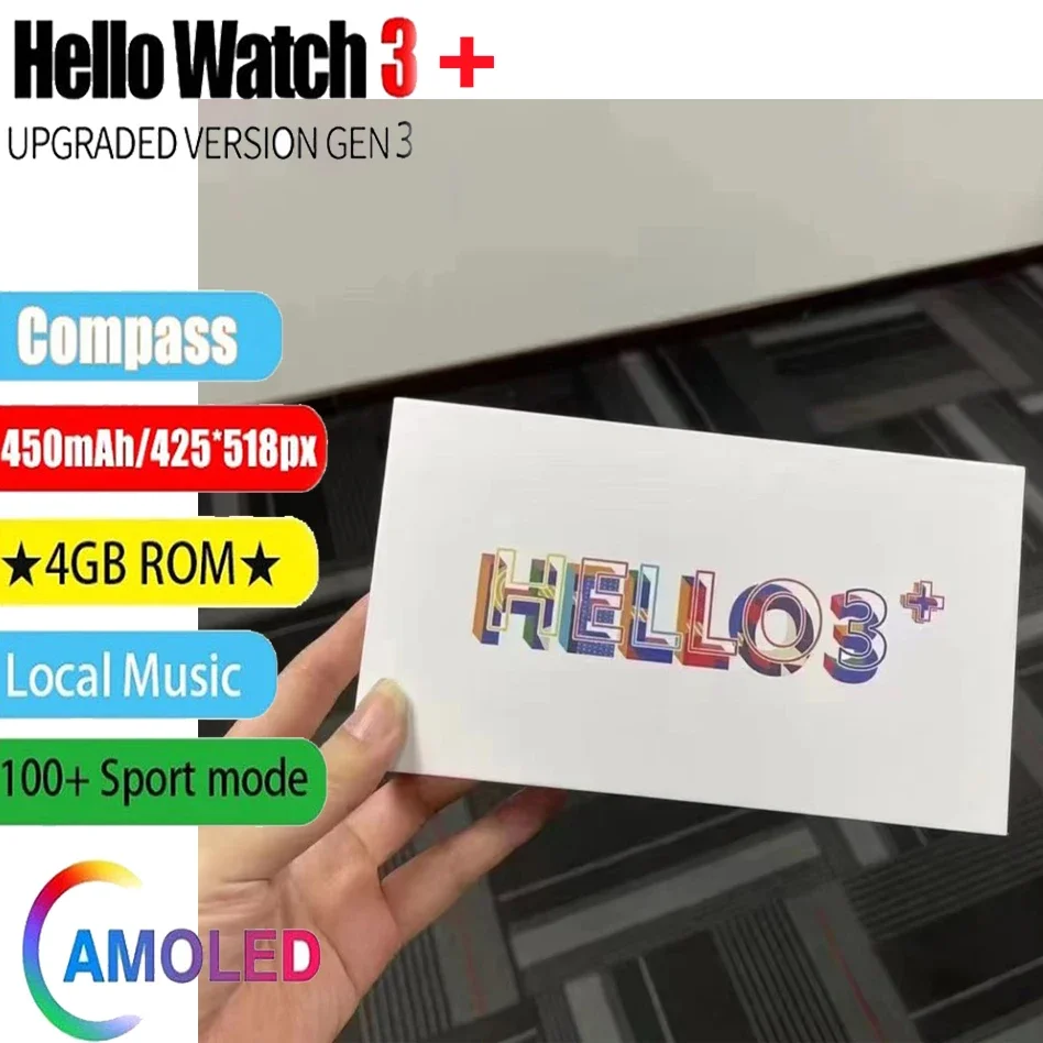 Hello Watch  Ʈ Ʈ ġ ø 9 Ƹ ũ, 4GB ROM,   NFC, 173  , å Ʈġ 2023