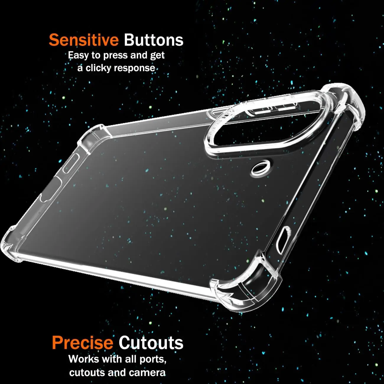 Clear Silicone Gel Phone Case - Shockproof Protective Bumper Cover