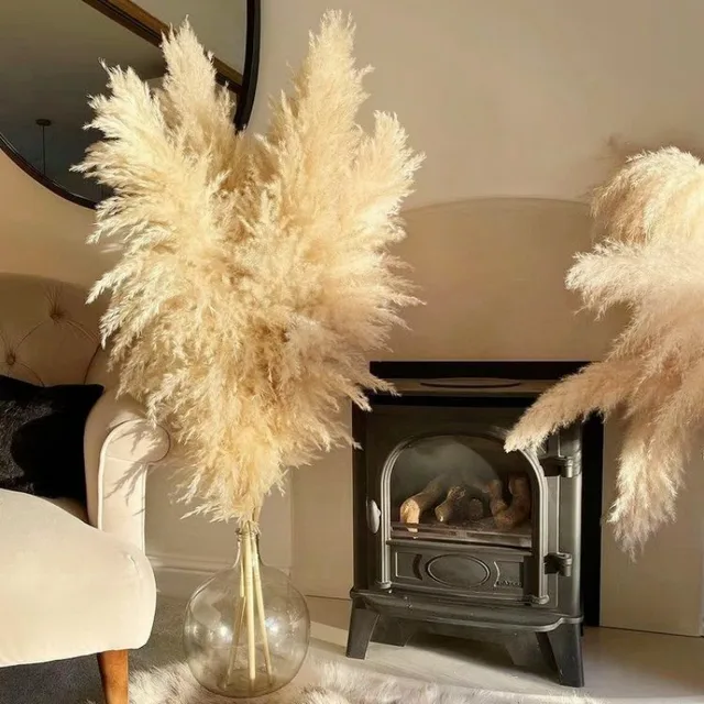 Decorazione Pampas Artificiale - 6 Pezzi 104cm, Stile Boho Per Casa - Foto 4