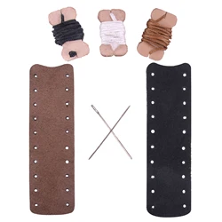 Premium Genuine Leather Lever Wrap - 3.5 - inch (Suede Brown Black)