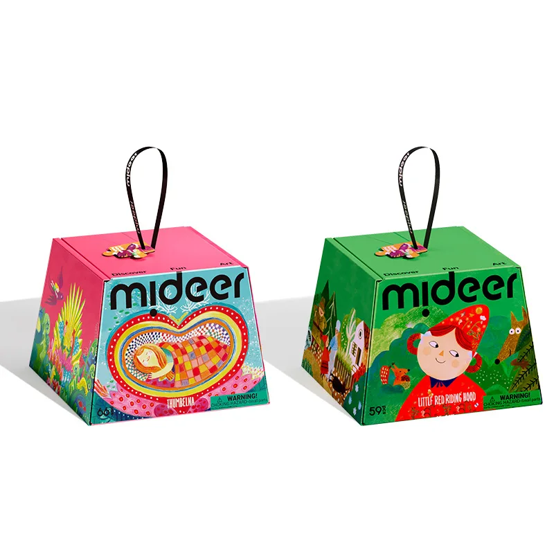 Mideer Artist Fairy Tale Puzzle Toys Children Education Enlightenment Puzzle Little Red Riding Hood Thumbelina Kids 3Y+