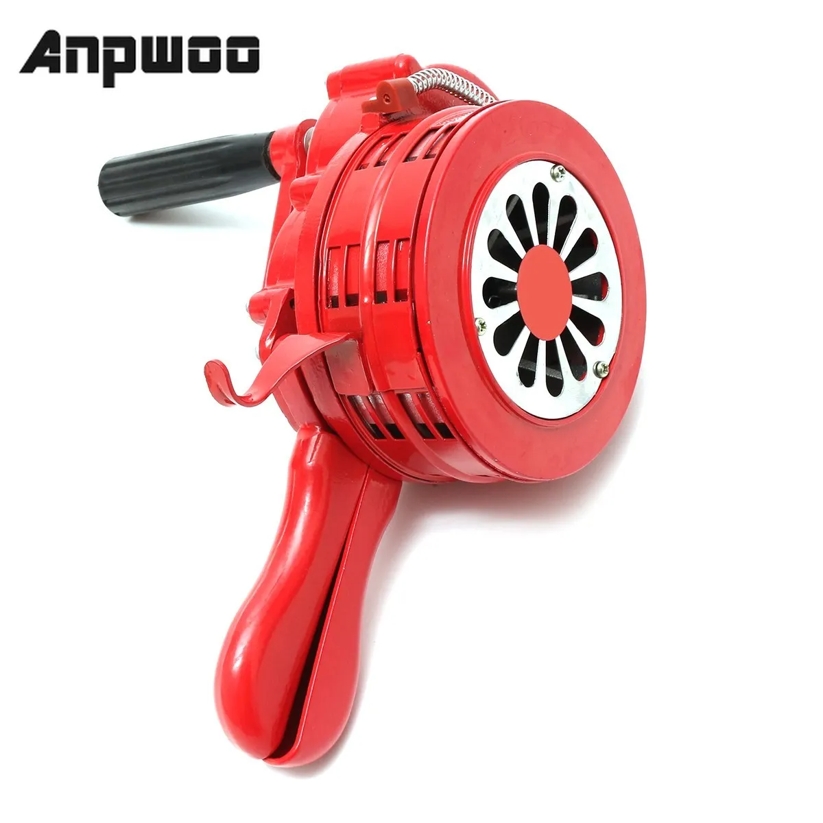 

ANPWOO 4.5" Red Aluminium Alloy Handheld Manual Operated Security Alarm Air Raid Siren Portable Safety