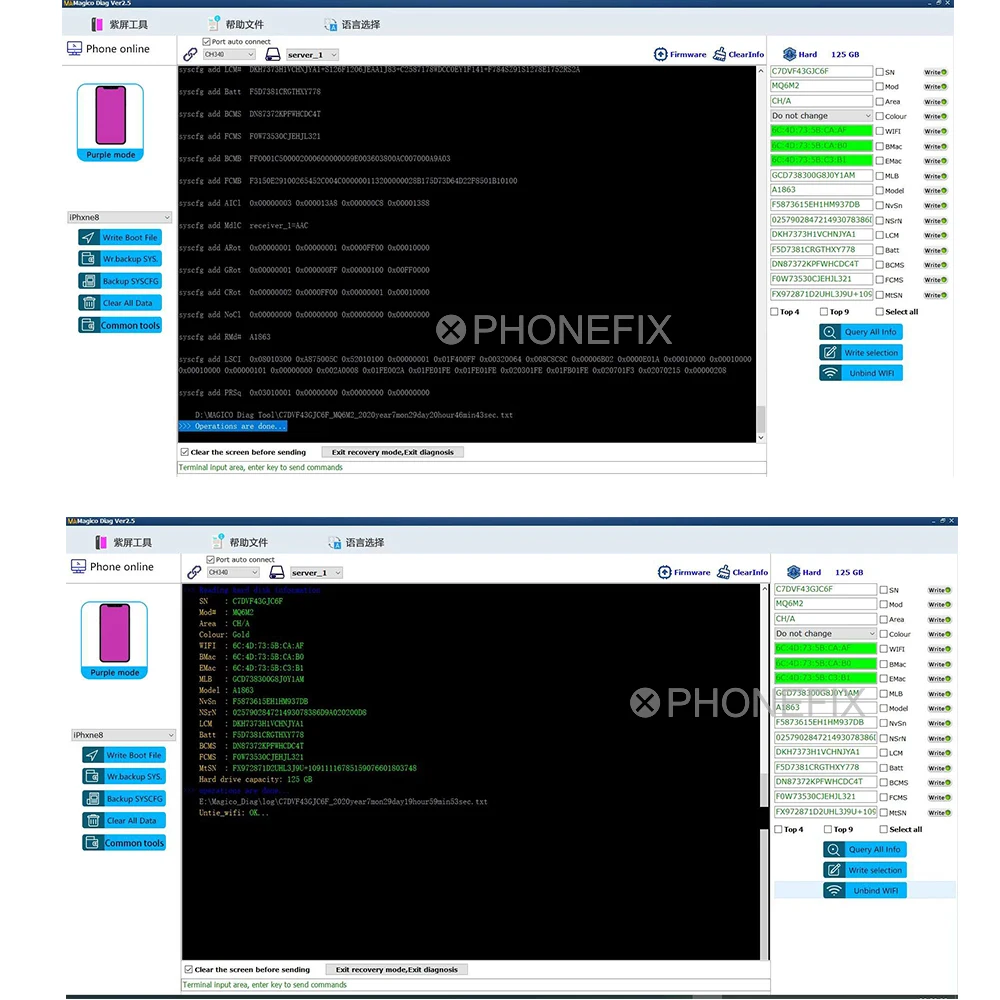 Herramienta Magico Diag DFU para desempaquetar datos WiFi sin eliminación de NAND, sin desmontaje, reparación de disco duro, Error de cepillo para iPad / iPhone 6, 7, 8, X