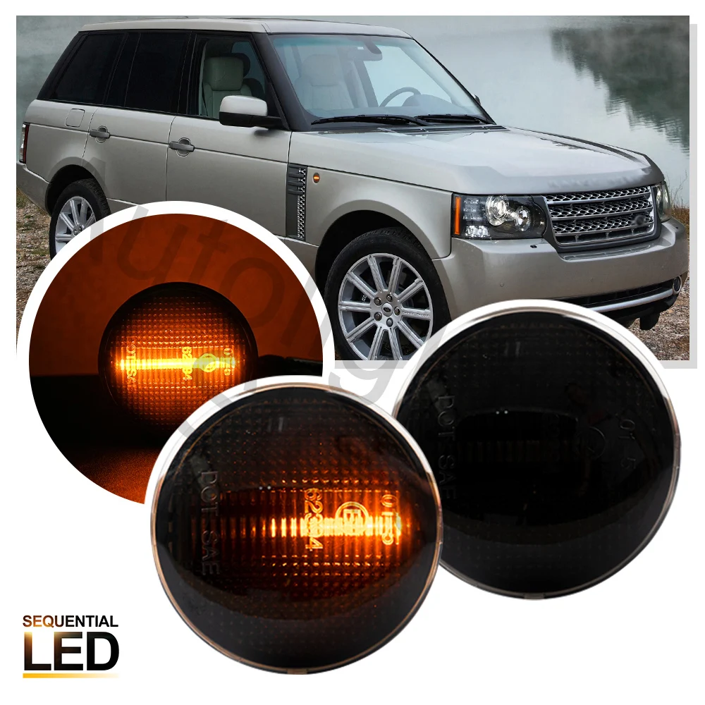 2pcs LED Squential Side Markers Lamps Turn Signal Indicator Blinkers