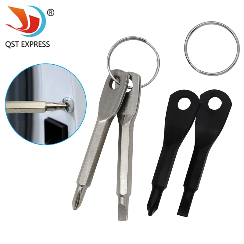 

Precision cast steel portable multi-function key chain with screwdriver outdoor scewdriver bit key type scewdriver