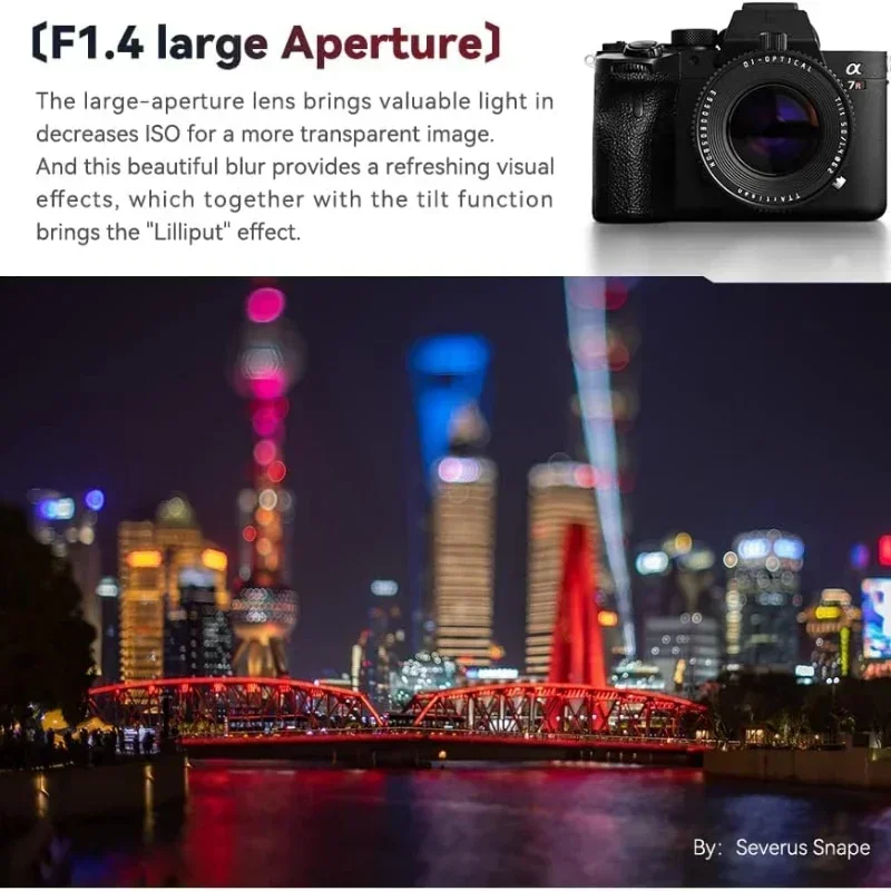 TTartisan 50mm F1.4 Tilt Lens Full-Frame Manual Focus for Sony E M4/3 Canon RF Nikon Z Fuji XF L Mount Mirrorless Cameras 6