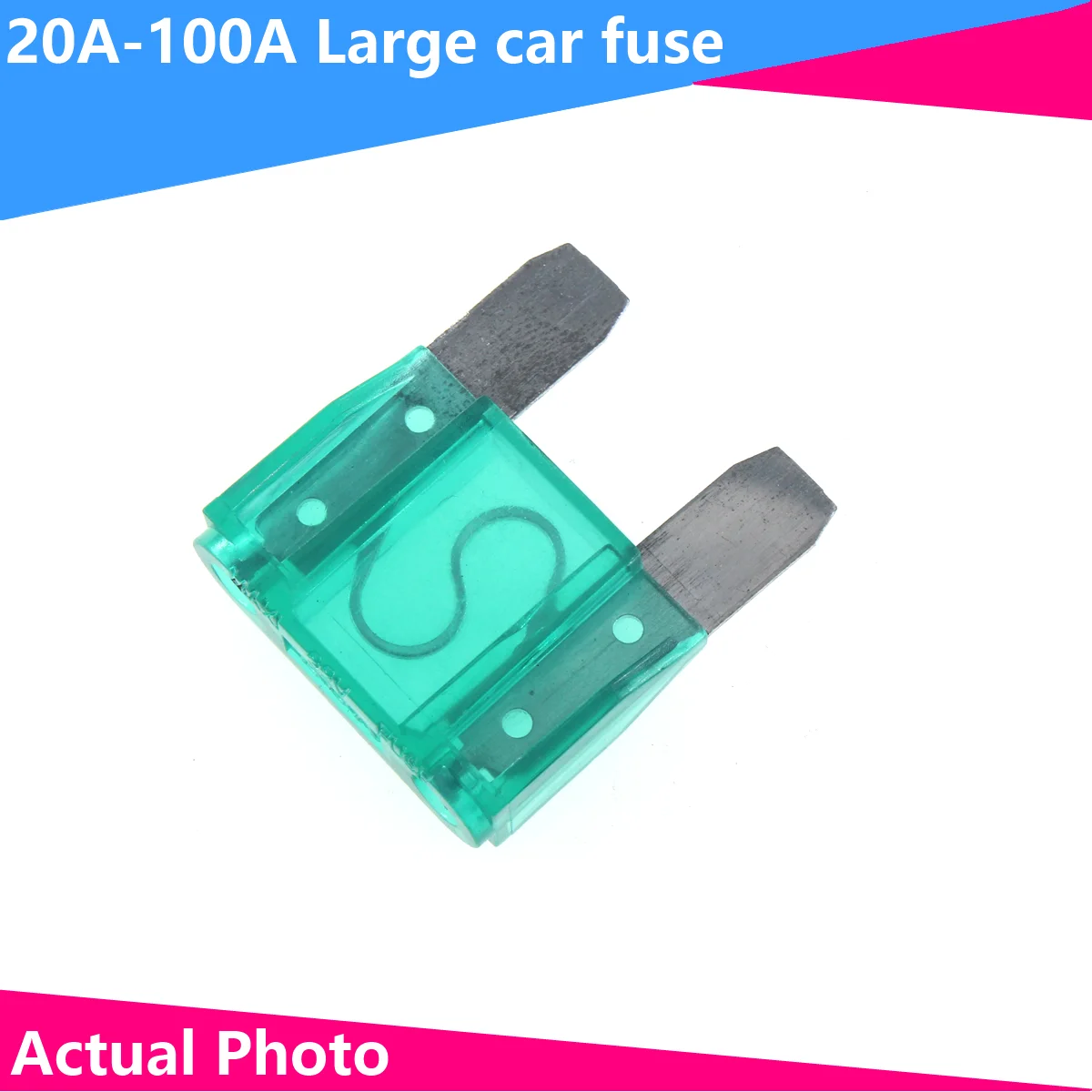 Zinc 32V Large Size Insurance Plug In Insert Xenon Light Truck Boat Automotive Car Blade Fuse 20A 30A 40A 50A 60A 70A 80A 5PCS