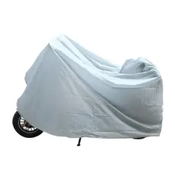 All-Weather Waterproof Motorcycle and Scooter Protective Cover - XL 140 240cm (Silver)