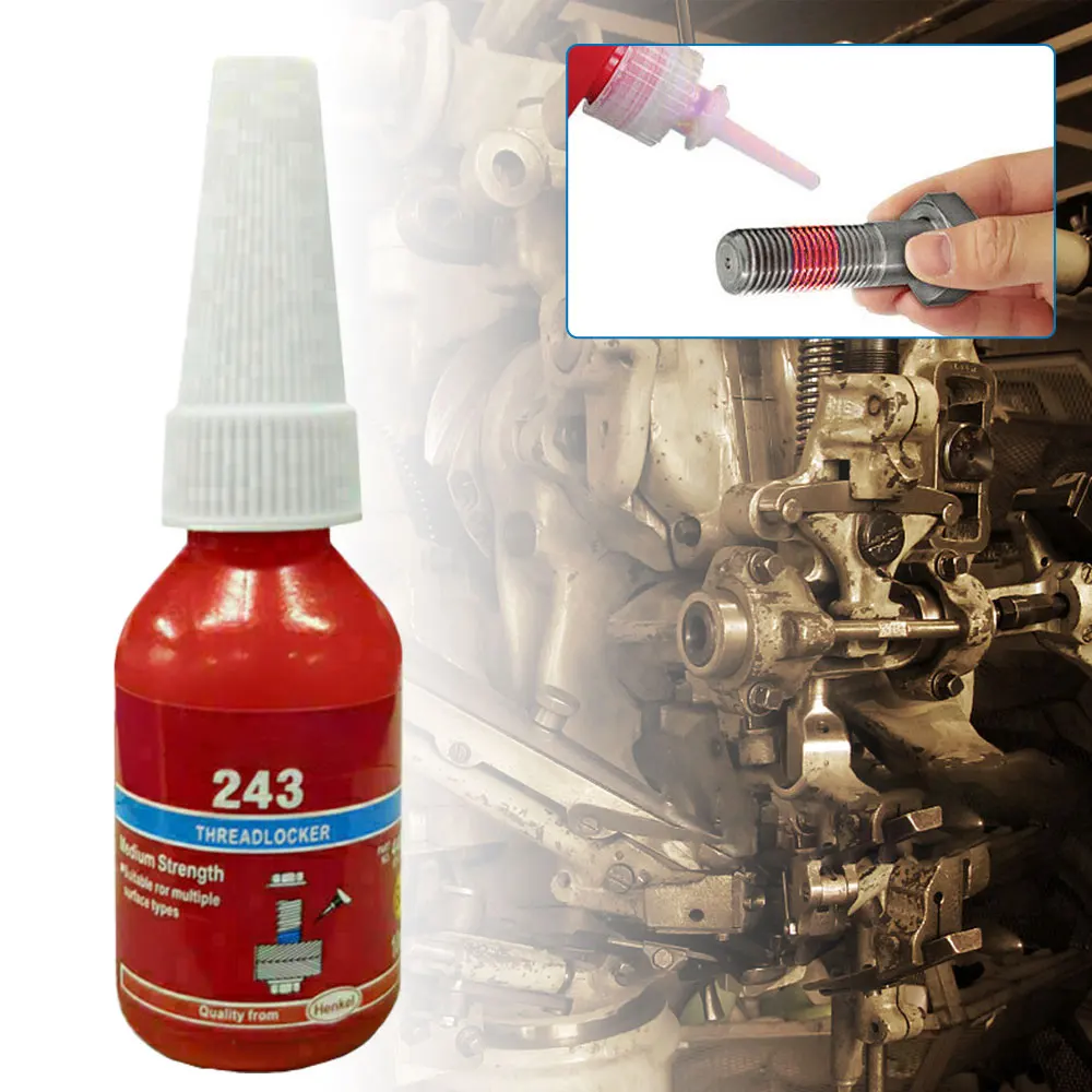 Loctite 243 Thread Lock 10Ml Blue Bolt Stud Fast Fix Vite Colla Dado Composto