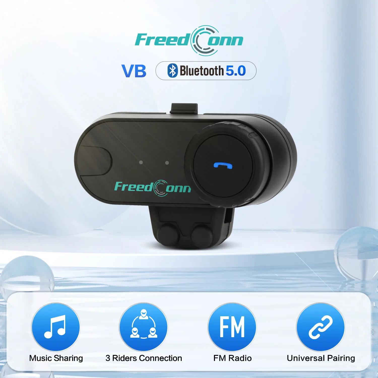 Freedconn t-comvb Motorcycle Intercom Helmet Bluetooth 5.0 Headset 800M Waterproof BT Interphone FM Music Share 2021 original freedconn brand motorcycle helmet intercom bluetooth interphone with fm radio updated version t com vb fm