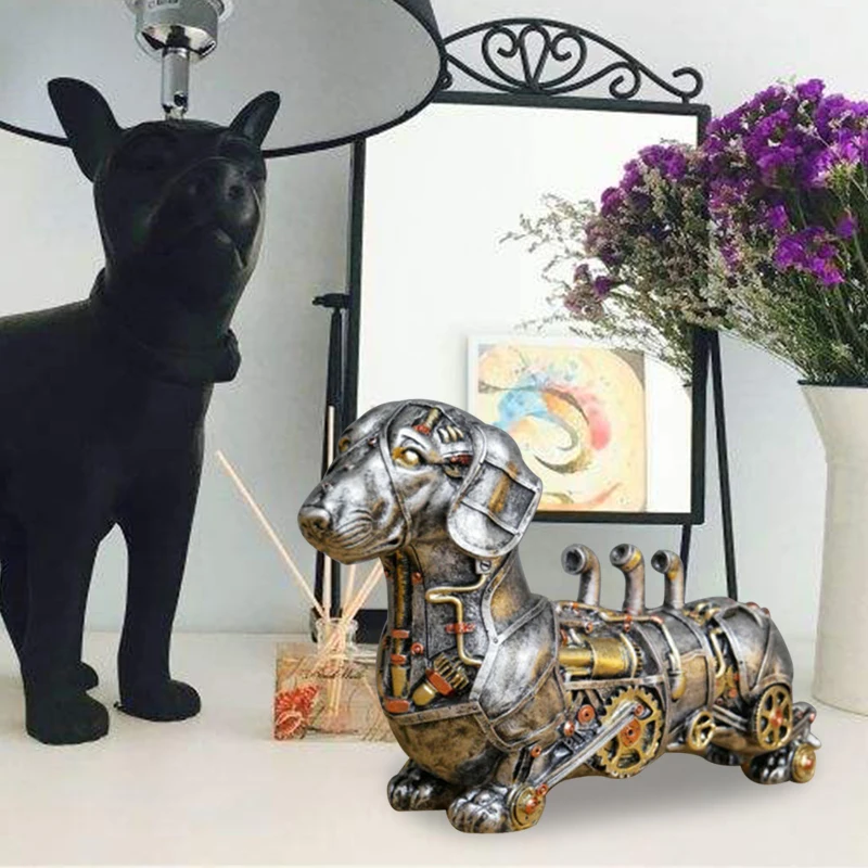 犬の頭部を持つ樹脂製彫刻 犬の頭部を持つ樹脂製彫刻