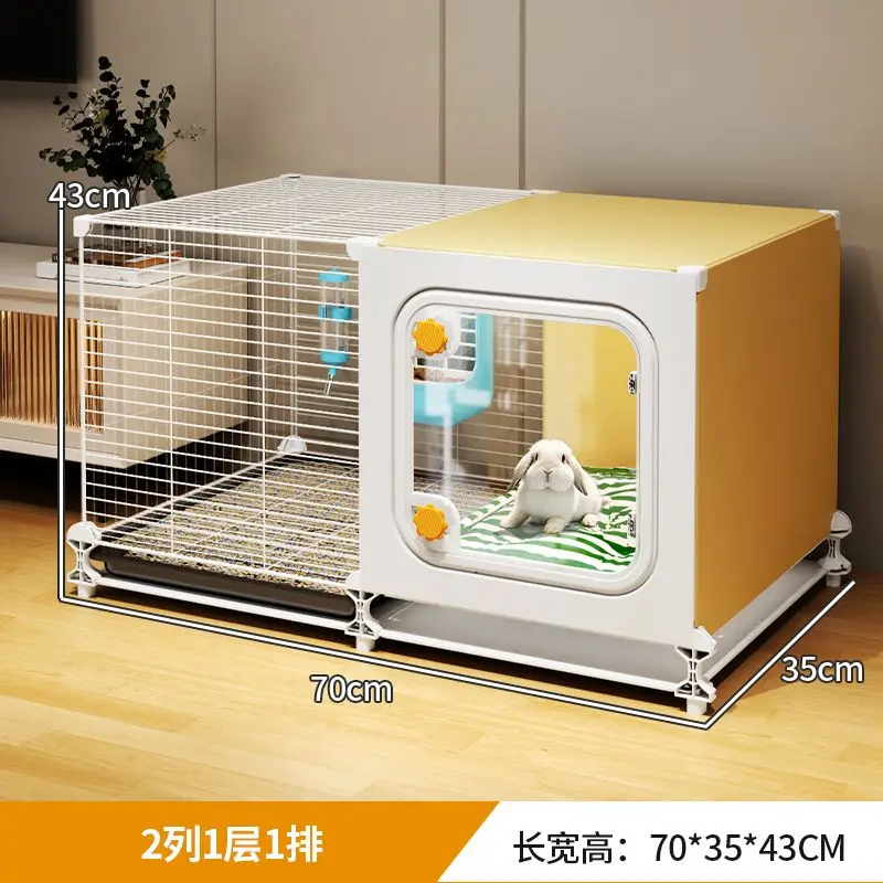 Кролик Залізна огорожа Клітка Туалет Інтегрована велика голландська морська свинка Клітка для кроликів Вілла Дрібні тварини Товари для тварин Клітки Аксесуари