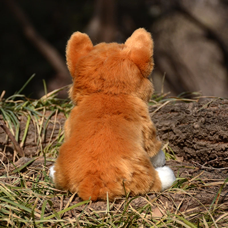 Welsh Corgi Dog High Fidelity Anime Cute Plushie Corgi Plush Toys Lifelike Animals Simulation Stuffed Doll Kawai Toy Gifts Kids 3
