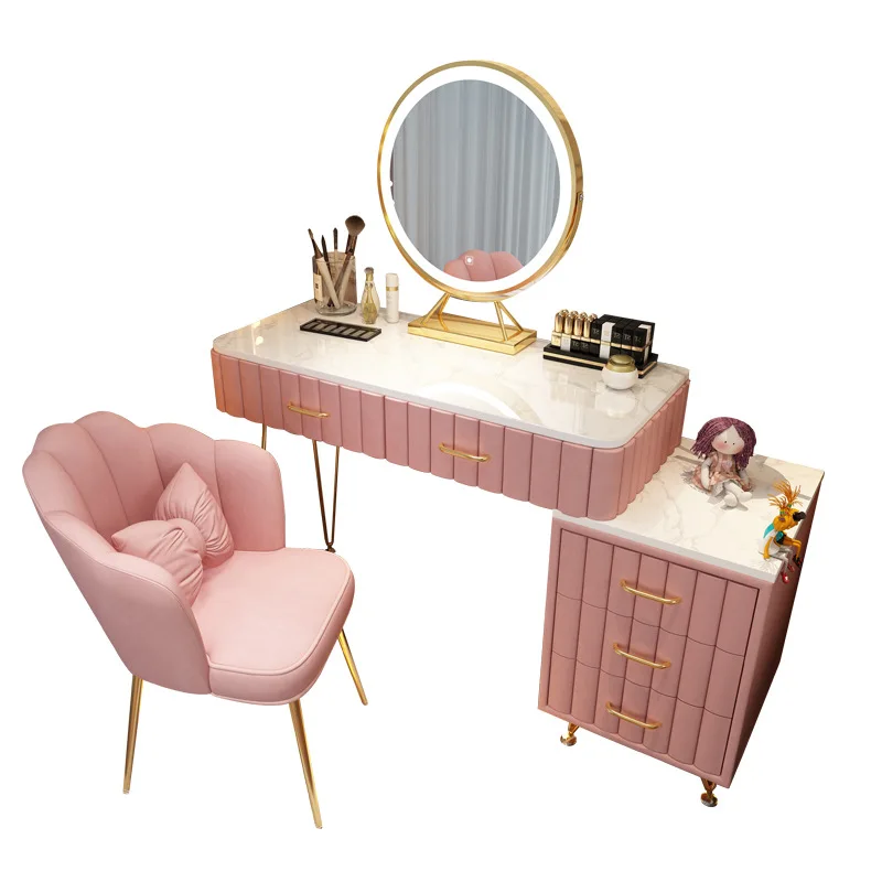 

Современный минималистичный небольшой дизайн, роскошная спальня, туалетный столик, встроенный шкаф для хранения