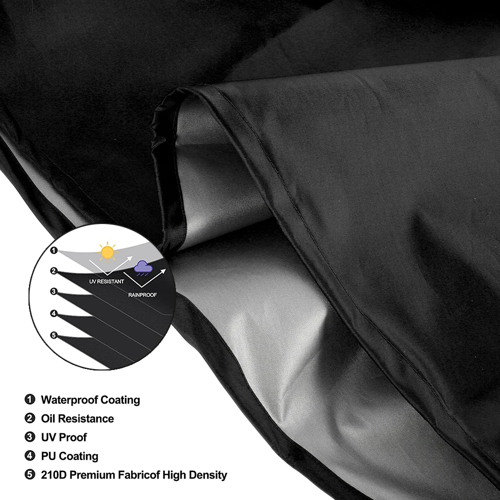 Outdoor Chiminea Cover Heavy Duty Waterproof Protective Sleeve for Fireplace