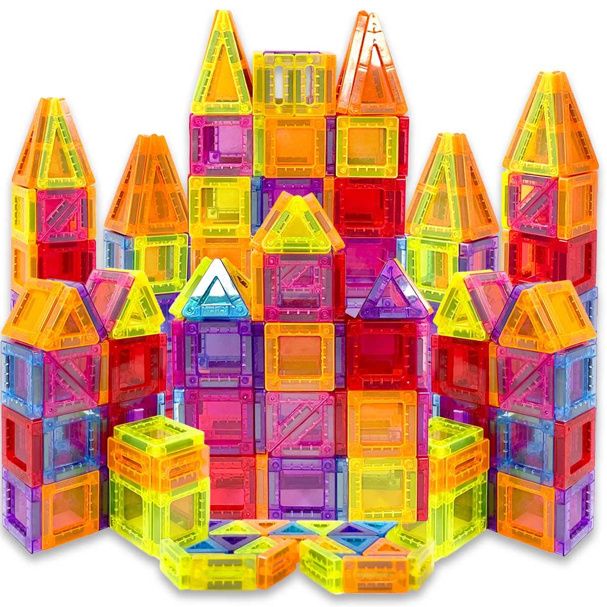 ตัวต่อแม่เหล็กชุดก่อสร้างขนาดเล็ก DIY มอนเตสซอรี่ ของเล่นแม่เหล็กเสริมพัฒนาการทางประสาทสัมผัส สำหรับเด็กชาย เด็กหญิง ของขวัญสำหรับเด็ก 1