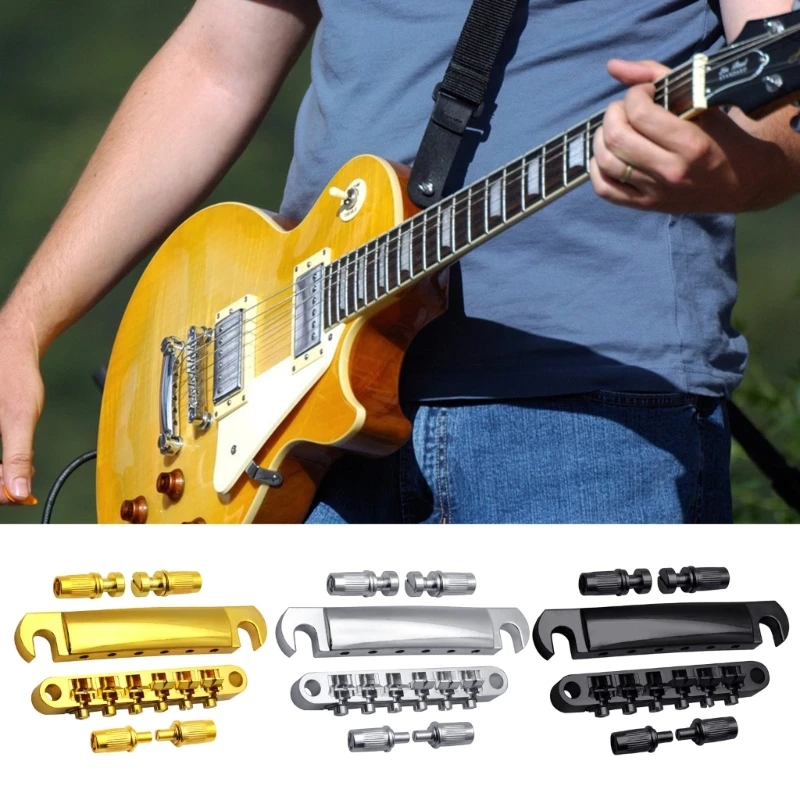 

Tune o-Matic Tailpiece Bridge со шпильками, монтажные детали, запасные части для гитары, Прямая доставка