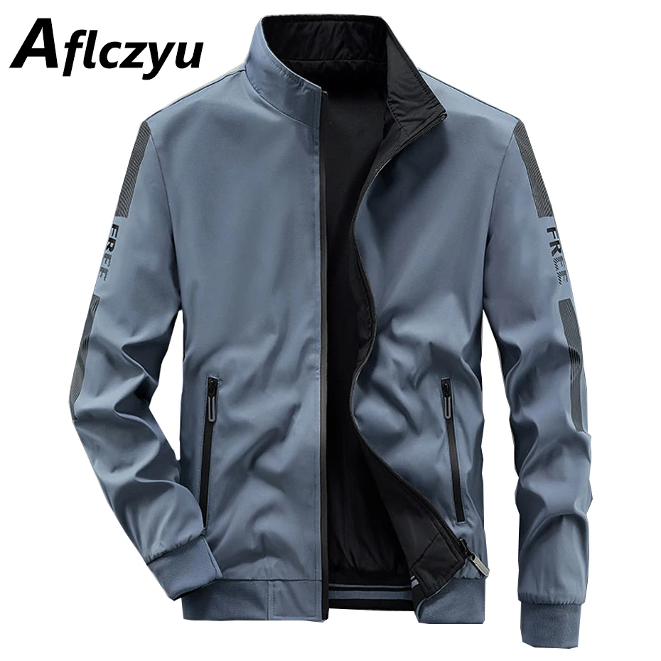 Two Sides Jackets Men Baseball Jacket Autumn Winter Thick Jacket Coat Male Fashion Casual Slim Fit Coats Double Sided