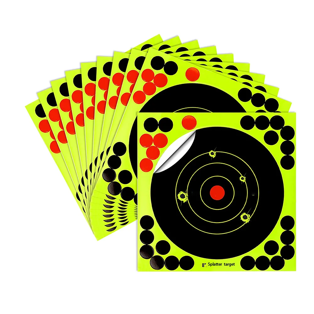 8InchShootingTargets10PackSelfAdhesiveReactiveTargetsfor
