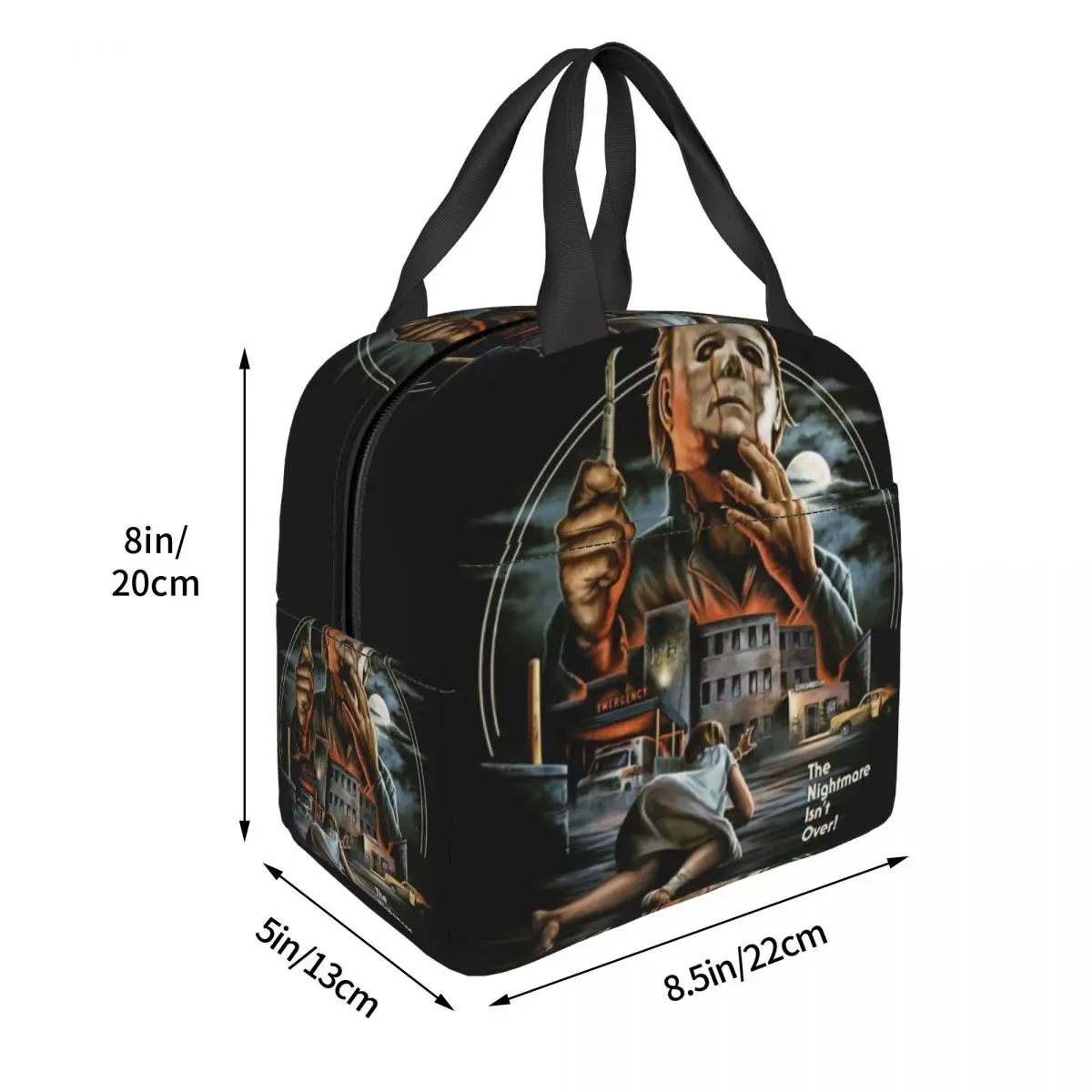 Michael Myers Halloween Horror Movie Portable Lunch Box Women Leakproof Cooler Thermal Food Insulated Lunch Bag Office Work