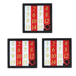 Number Sliding Puzzle: Brain Teaser IQ Educational Toy for Fun Learning and Entertainment (3PCS Sliding Puzzle)