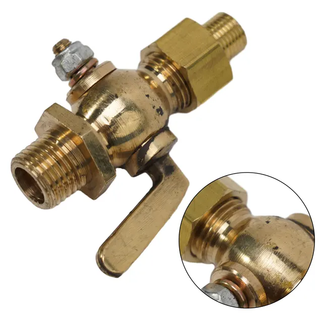 Fitvell Mini valvola a sfera in ottone da 1/4 NPT femmina x filettatura maschio valvola di intercettazione cromata (confezione da 2