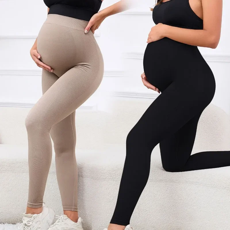 Elastic High Waist Maternity Leggings for Pregnant Women Belly Support Postpartum Body Shaper Fitness Trousers women leggings,maternity leggings
