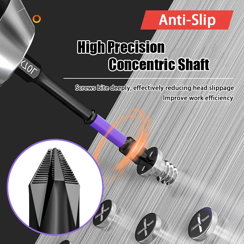Magnetic Impact Phillips Bit Anti-Slip Long Screwdriver Bit Set Hex Shank Cross Impact Driver Bit for Power Drilling
