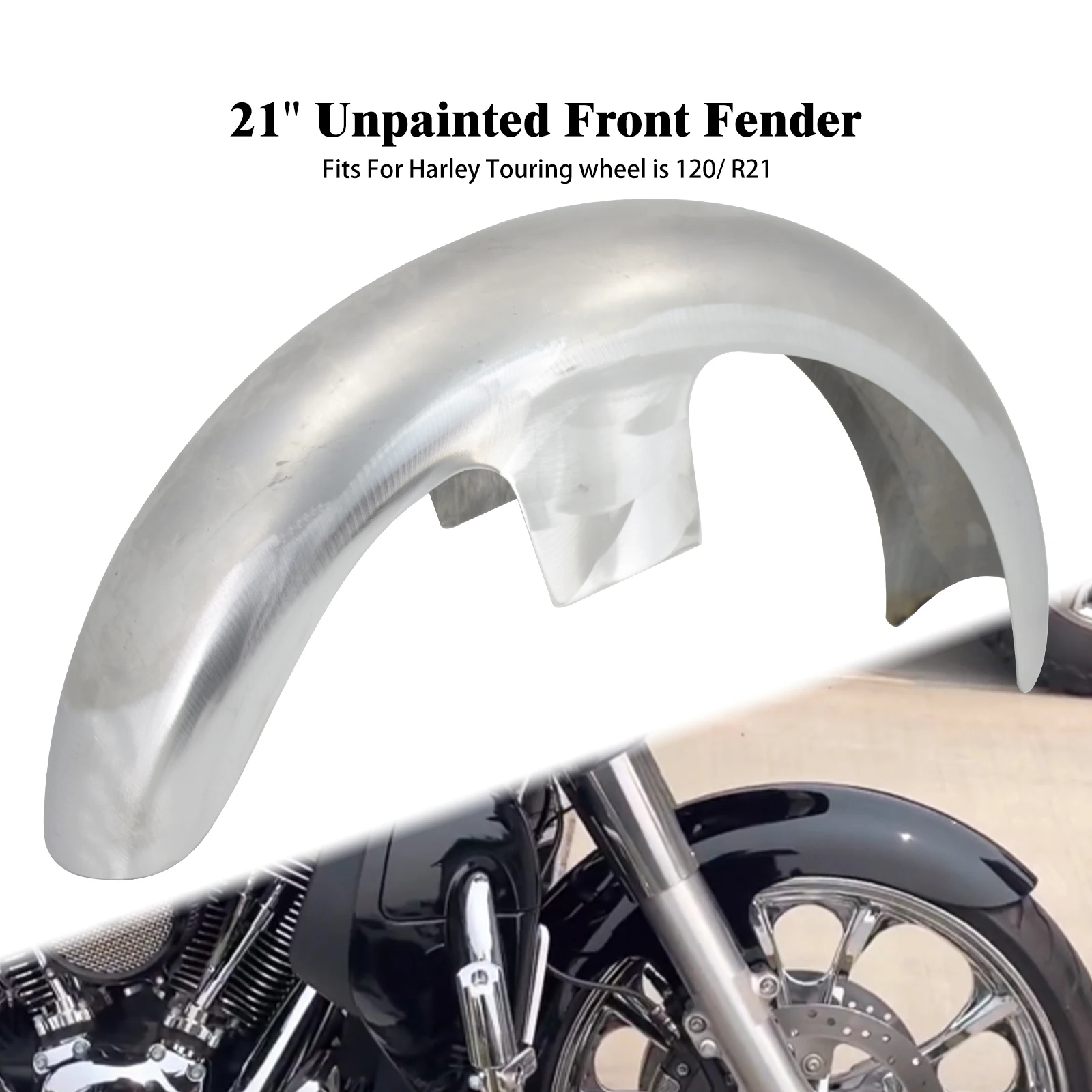 

Переднее Брызговики 21 дюйм для Harley Touring Road King Electra Glide Street Road King Glide, неокрашенное покрытие для колес мотоцикла