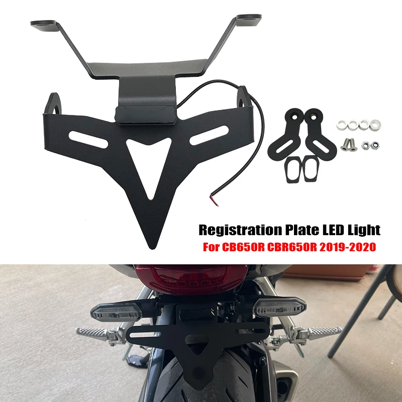 

Для мотоцикла Honda CB650R CBR650 CBR 650R 2019 2020 со светодиодным держателем номерного знака, кронштейн заднего фонаря, аккуратный Устранитель крыла