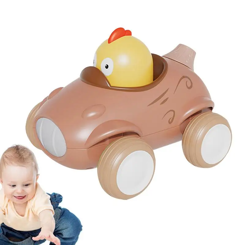 

Тяговые игрушечные автомобили, мини-автомобили с животными, модель и функция звука, инерционная нажимная машинка, игрушечные автомобили для развлечений