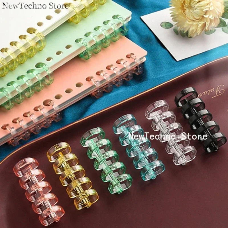 5 Holes Loose-leaf Binder Ring Notebook Spring Spiral Rings Binder Strip Buckle Clip Binding Clip School Supplies Stationery