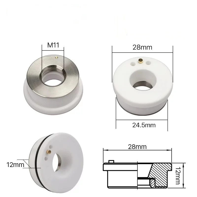 Briserm Laser Ceramic Ring D28 M11 D32 M14 Raytools Ceramic Nozzle Holder Precitec WSX Laser Head Ring laser machine spare parts