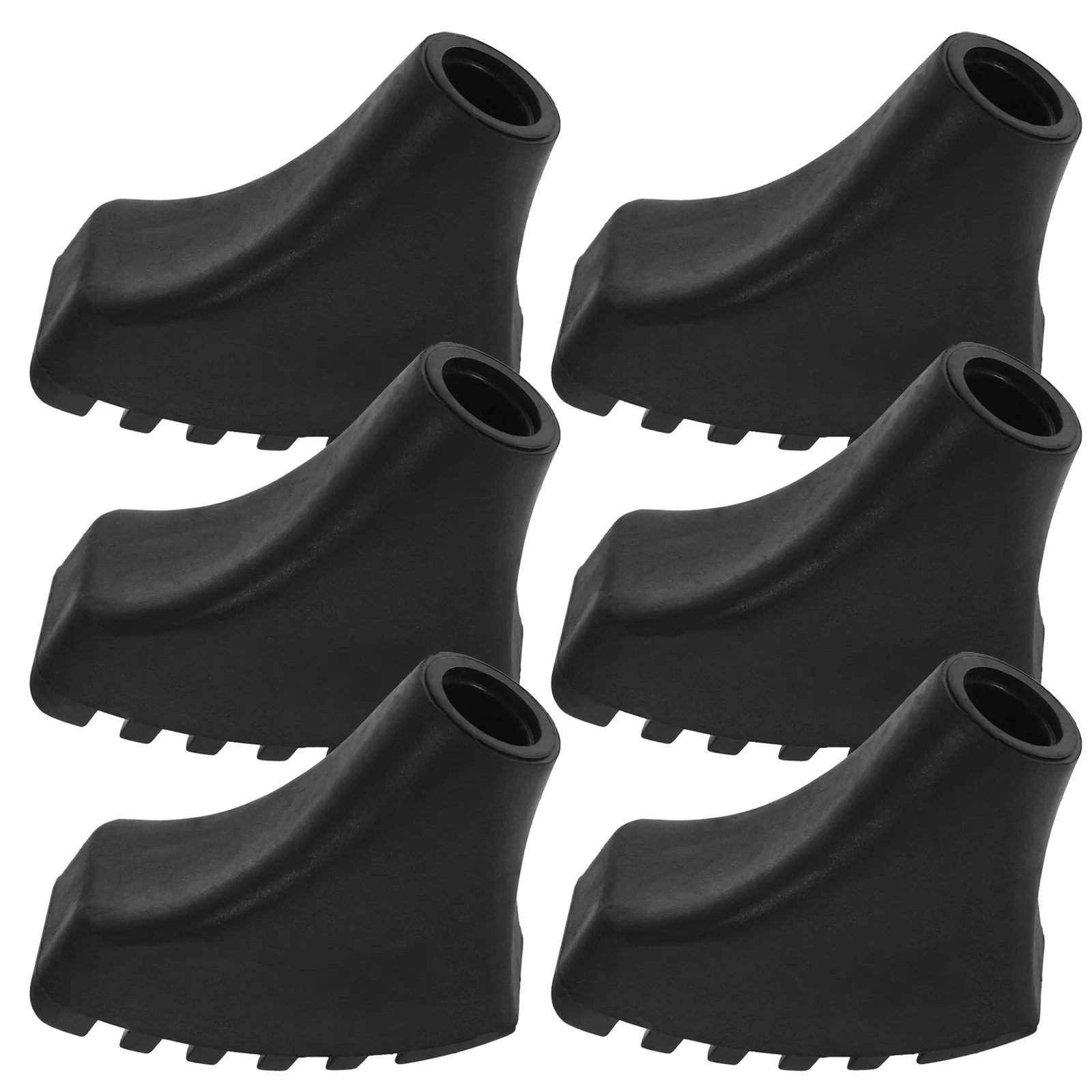 

6 Pcs Horseshoe-shaped Foot Covers and Pads (black Covers) Pieces Climbing Cane Floor Mat