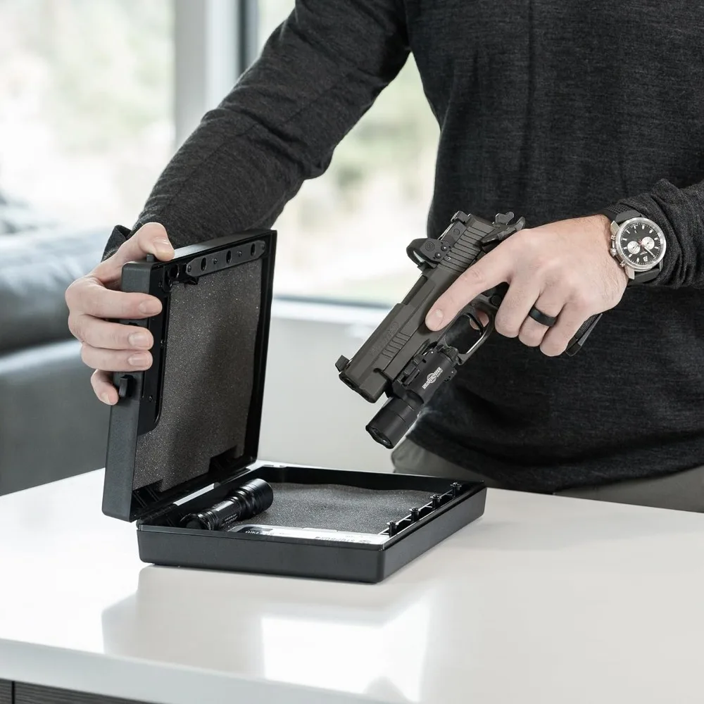 

STOPBOX PRO - Quick Access Handgun Lock Box for Pistol and Magazine