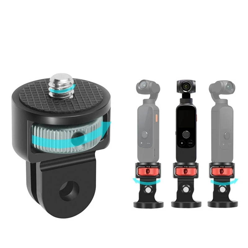 

Camera Adapter 360-Degree Rotation And Locking 1/4" Screw Converter Mini Tripod Adapter For-Gopro Sports Camera