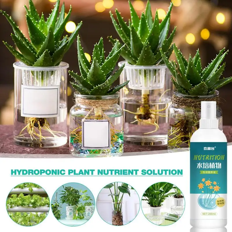 

Hydroponic Plant Nutrient Fertilizer 200ml Dilution Free Plant Growing Liquid Fast Potting Rooting Plant Nutrient Solution