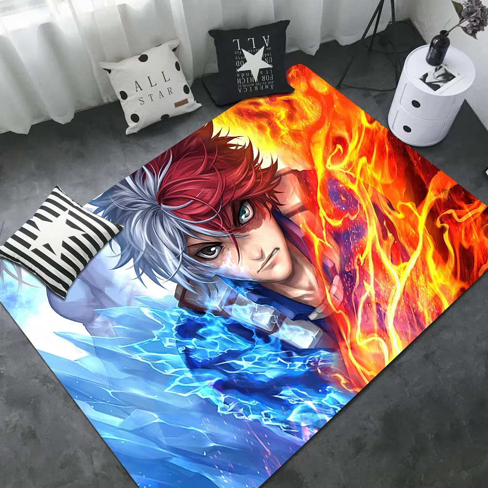 My Hero Academia Todoroki Shoto Bathroom Mat Anti-slip Absorb Water Long Strip Cushion Bedroon Mat Hotel Decor Mat 4